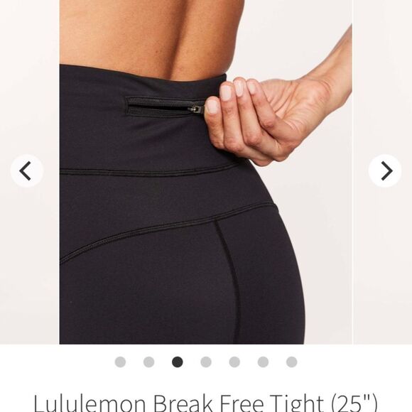LULULEMON Break Free Tight 25” High Rise Black Nulux Size 4 Leggings Like New - Picture 4 of 16